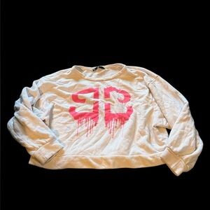 Birdiebee by Nikki & Brie Bella | Oversized Drip Logo Sweatshirt | Size Medium
